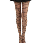 barbed wire tattoo black gothic tights