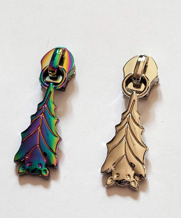 Bat Rainbow or Silver #5 Zipper Pull for Bag Making