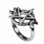Goddess Pentagram Moon Ring by Alchemy Gothic