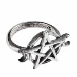 Goddess Pentagram Moon Ring by Alchemy Gothic