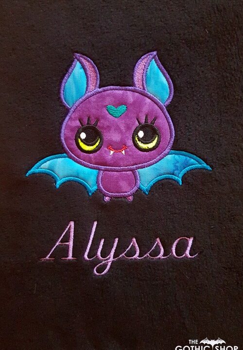 Cute Bat Personalised Halloween Gothic Blanket