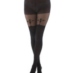 goth cross suspender black gothic tights