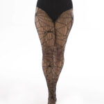 cobweb pattern black net tights