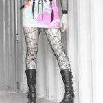 cobweb pattern black net tights