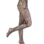 cobweb pattern black net tights