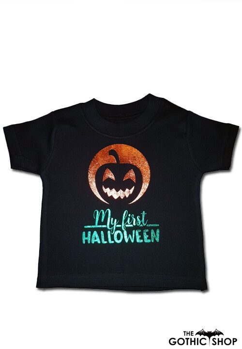 Pumpkin First Halloween Baby/Toddler Black T-Shirt