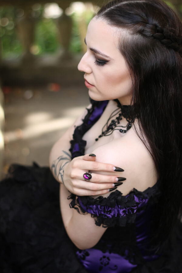 Bella Purple Gothic Ring by Dark Elegance Designs