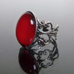 Bella Red Gothic Ring by Dark Elegance Designs