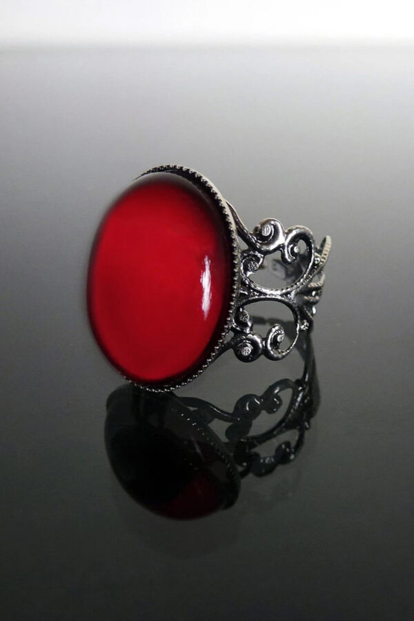 Bella Red Gothic Ring by Dark Elegance Designs
