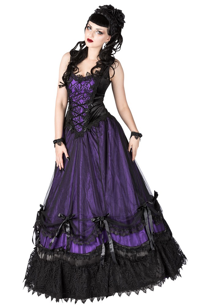 Caera Black/Purple Gothic Prom Dress by ...