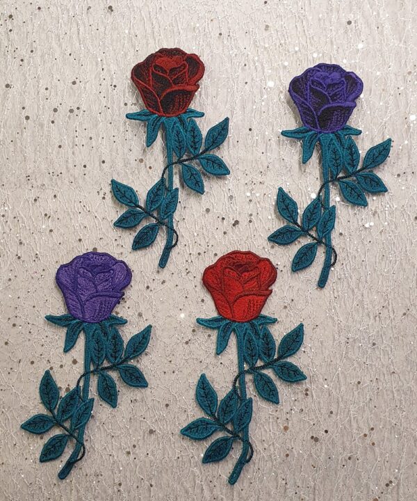 Gothic Rose Embroidered Lace Bookmark Motif