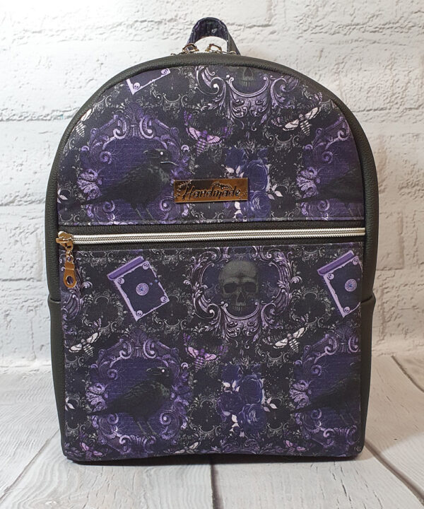 Trekoda Victorian Raven Purple Gothic Mini Backpack
