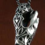 Ornate Wolf Skull Antique Silver Necklace by Lost Apostle