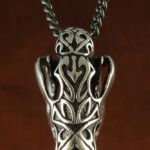 Ornate Wolf Skull Antique Silver Necklace by Lost Apostle