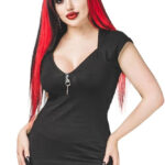 Luna Cap Sleeve Black Gothic Top by Necessary Evil