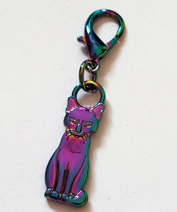 Cat Rainbow Zipper Charm for Bag Making