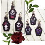 coffin shaped gothic keyrings
