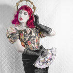 cobweb net black gothic gloves