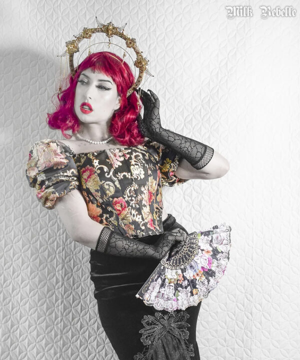 cobweb net black gothic gloves