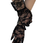 lace wrist black gothic gloves