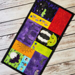 bright halloween table runner