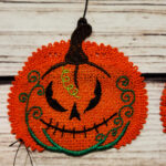 Pumpkin lace Halloween hanging decoration