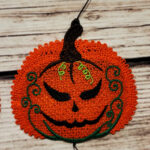 Pumpkin lace Halloween hanging decoration