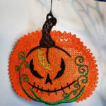 Pumpkin lace Halloween hanging decoration