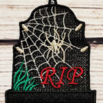 Tombstone gothic halloween black lace hanging decoration