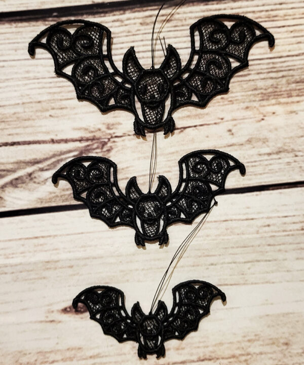 Black lace bat hanging decoration