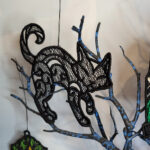 cat black lace hanging decoration