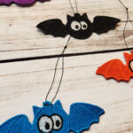 Googly eye lace bats hanging decoration for halloween