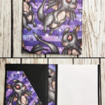 Vampire Dragon Gothic Print Faux Leather A5 Notepad Holder