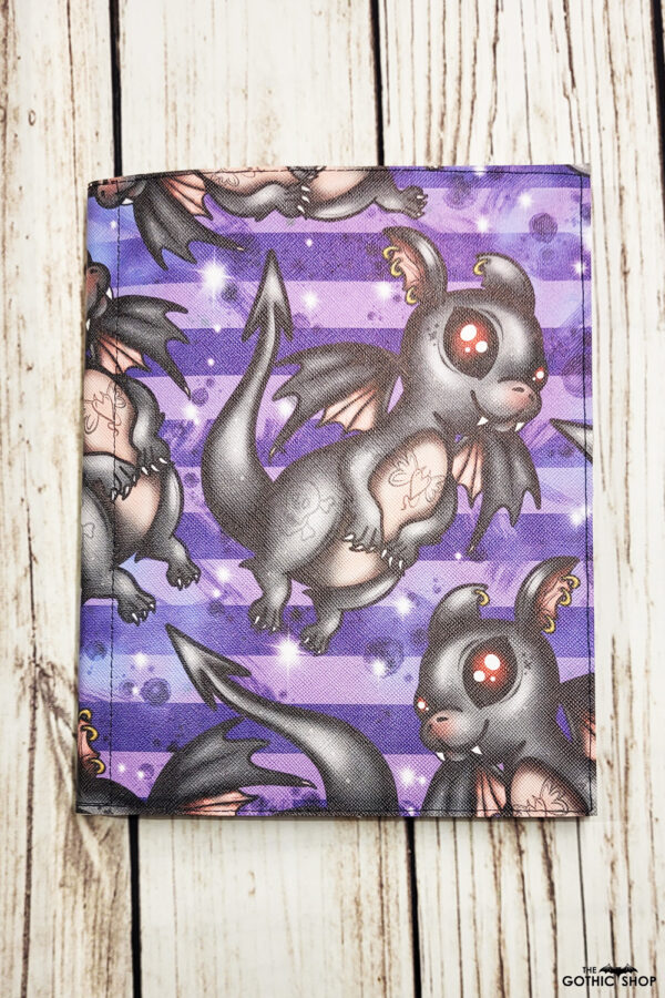 Vampire Dragon Gothic Print Faux Leather A5 Notepad Holder