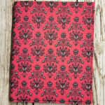 Bats on Pink Background Gothic Print Faux Leather A5 Notepad Holder