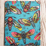 Skull Death Moth Gothic Print Faux Leather A5 Notepad Holder