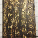 Gold Skulls Faux Leather Gothic A5 Notepad Holder