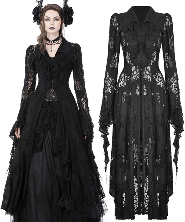 Tatiana Black Lace Gothic Dress Jacket by Dark in Love
