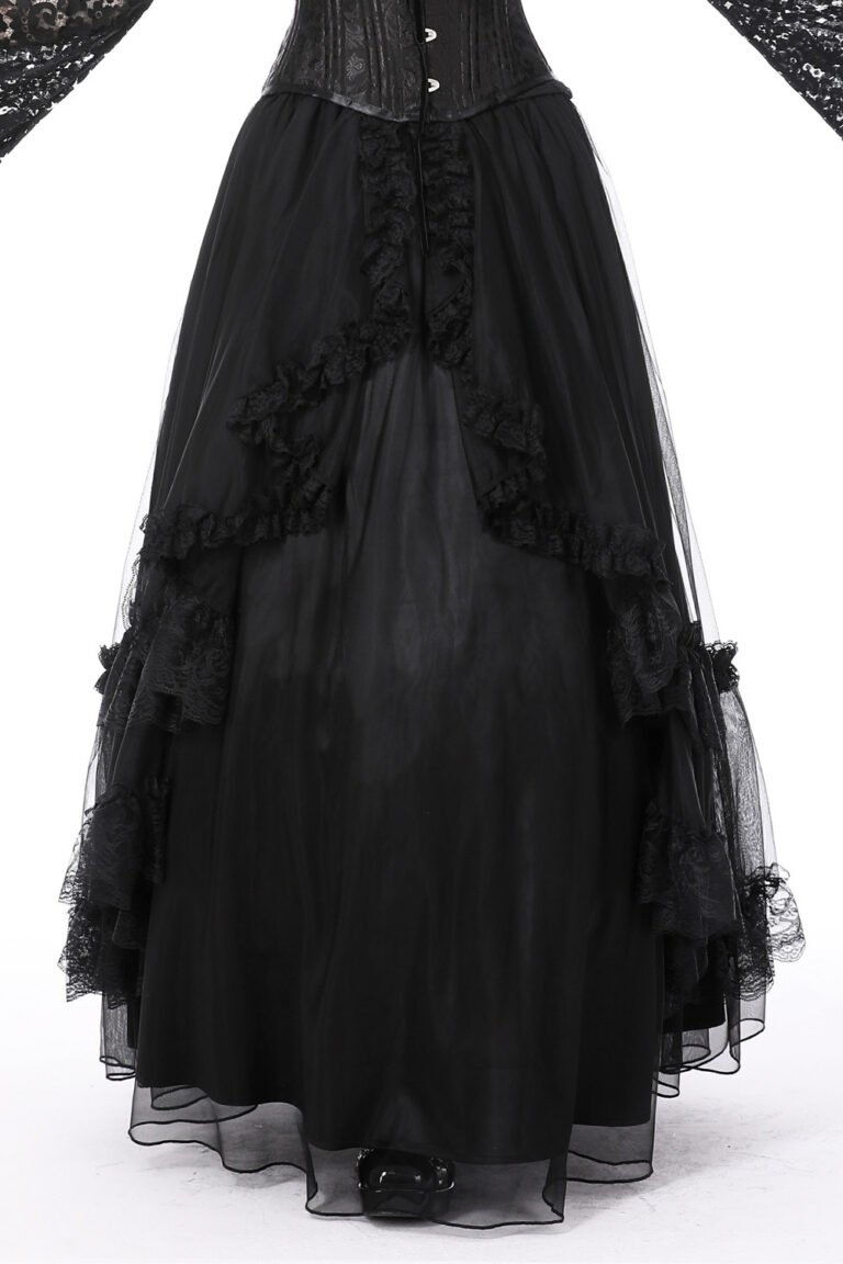 Venba Long Gothic Victorian Skirt by Dark in Love - Ladies Gothic Skirts