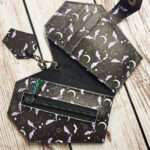 Cordelia Mini Lilac Bats Mini Bifold Gothic Coffin Wallet