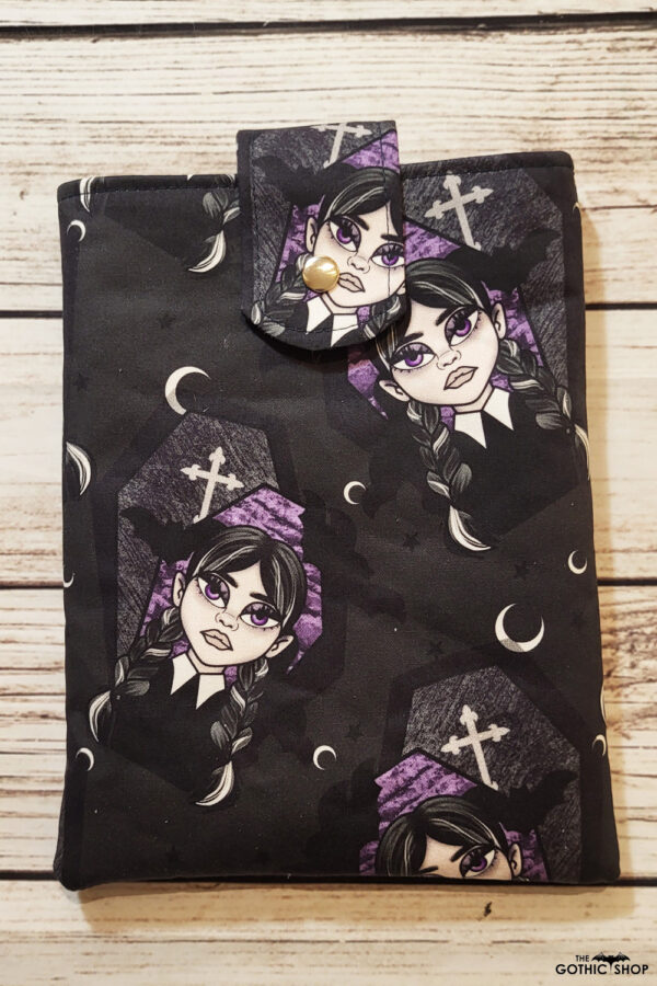 Wednesday Coffins Gothic Paperback SMALL Book Sleeve iPad Cover