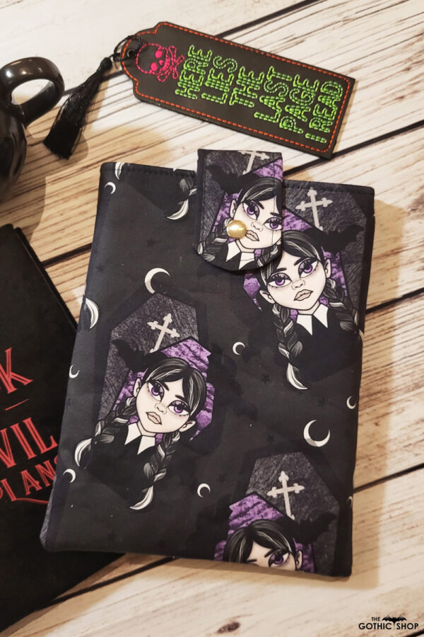 Wednesday Coffins Gothic Paperback SMALL Book Sleeve iPad Cover