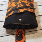 Black Cats Orange Paperback Hardback LARGE Book Sleeve with Zip Pocket