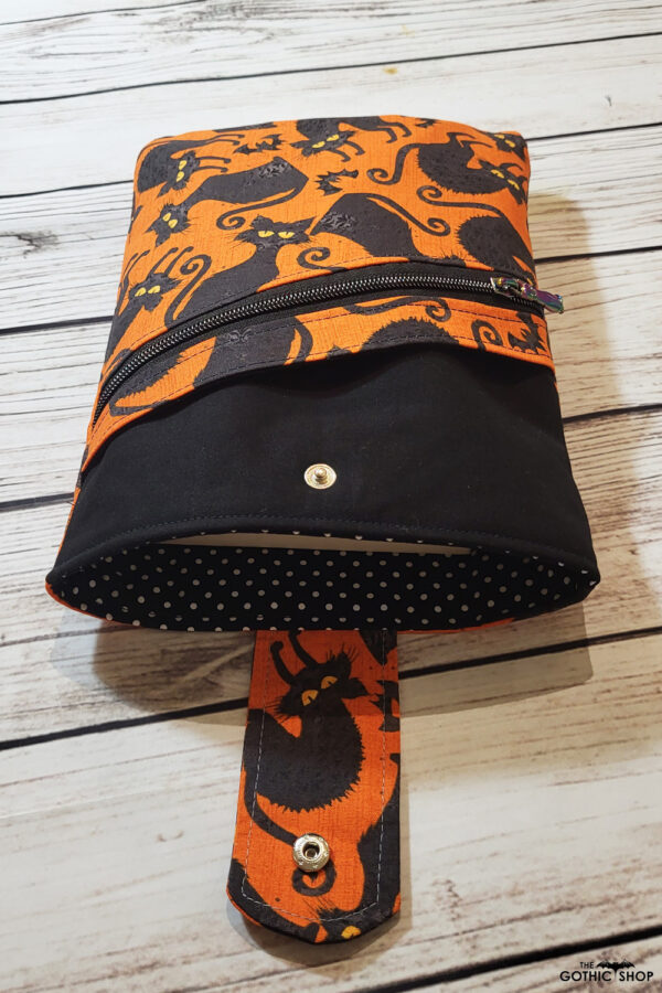 Black Cats Orange Paperback Hardback LARGE Book Sleeve with Zip Pocket