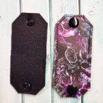 Purple Skull Roses Cable Tidy Strap / Earphone Holder / Cord Keeper