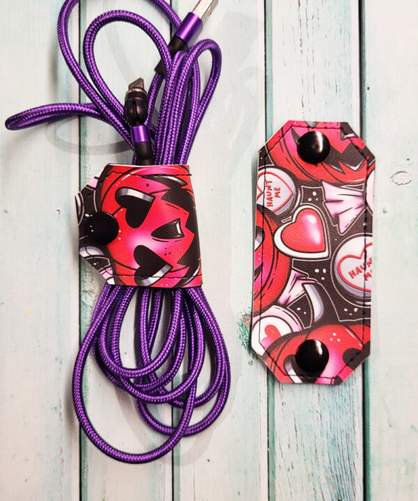Valentines Pumpkin Cable Tidy Strap / Earphone Holder / Cord Keeper