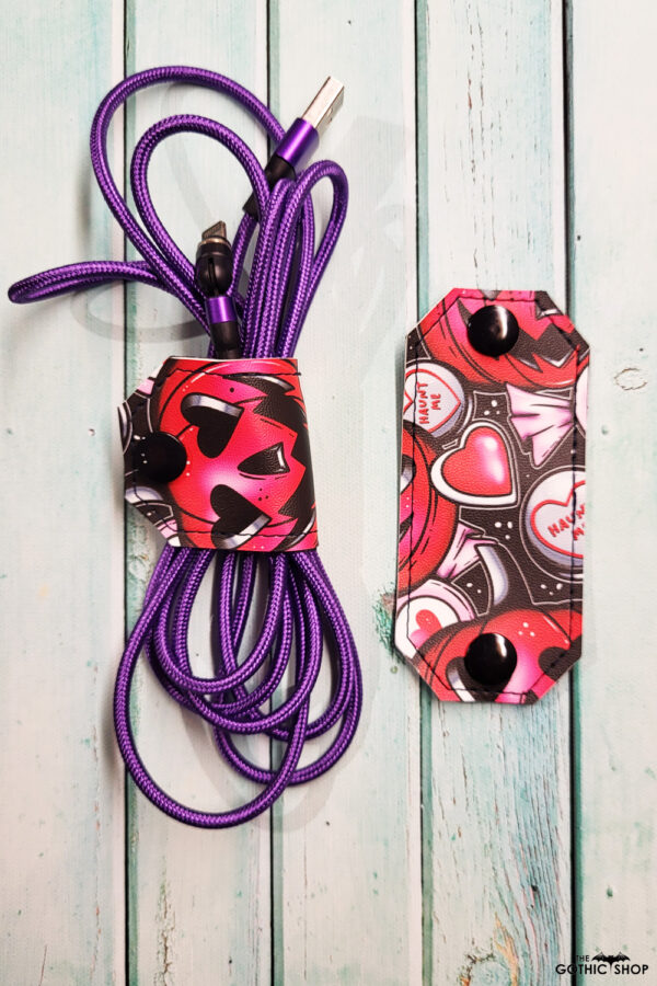 Valentines Pumpkin Cable Tidy Strap / Earphone Holder / Cord Keeper