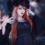 Cheshire Cat Dress and Jabot Style Blouse by Dark in Love Model: @lynette_drachenblut