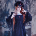Cheshire Cat Dress and Jabot Style Blouse by Dark in Love Model: @lynette_drachenblut