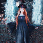 Cheshire Cat Dress and Jabot Style Blouse by Dark in Love Model: @lynette_drachenblut
